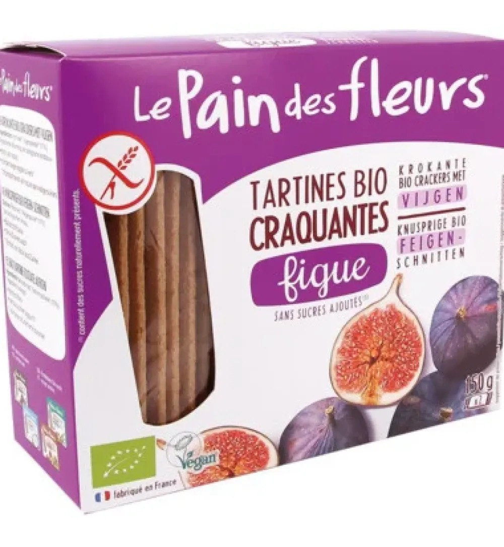 Le Pain des Fleurs Crackers En Wafels>Krokante crackers met Vijgen - 150g - BIO
