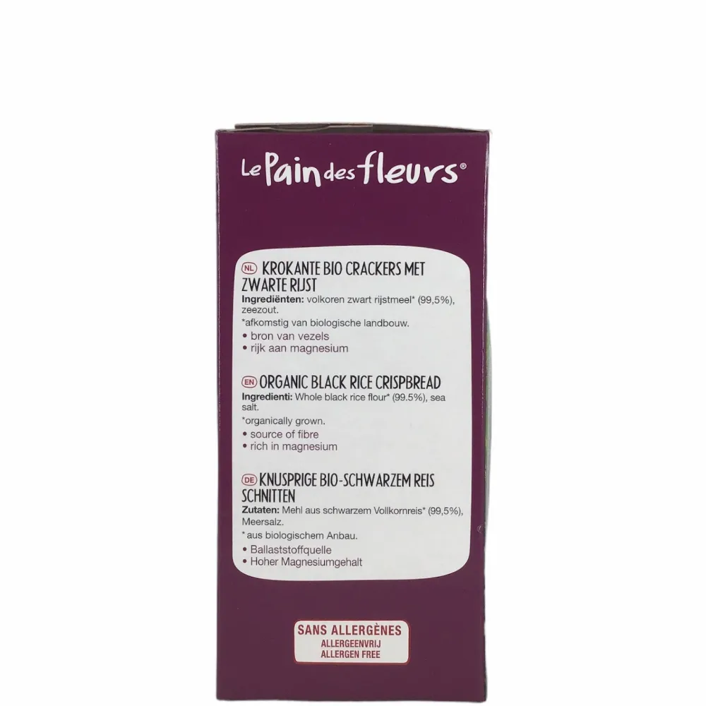 Le Pain des Fleurs Crackers En Wafels>Krokante crackers zwarte rijst - 150gr - BIO