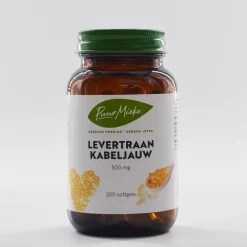 Puur Mieke Ogen|Hart & Bloedvaten>Levertraan Kabeljauw - 500mg - 100 softgels