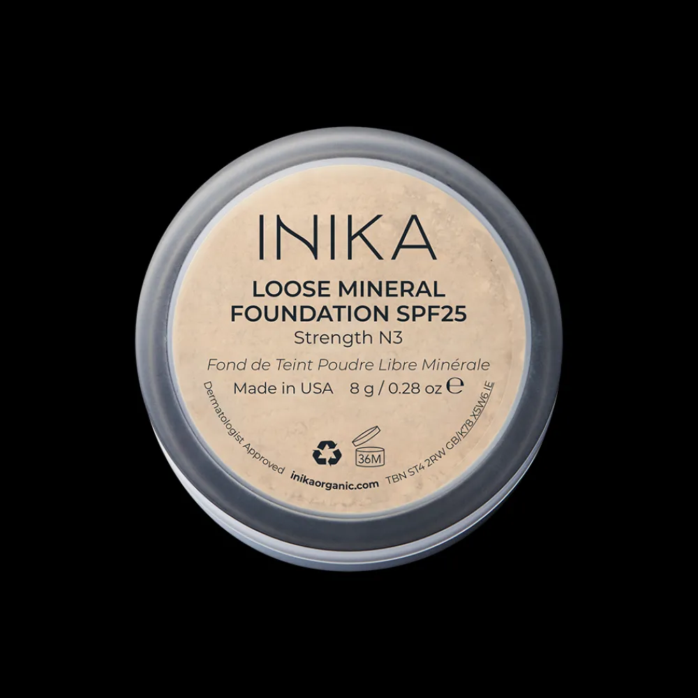 INIKA Gezicht/Poeder|Gezicht/Foundation>Loose Mineral Foundation SPF 25 – Strength - 8g - BIO