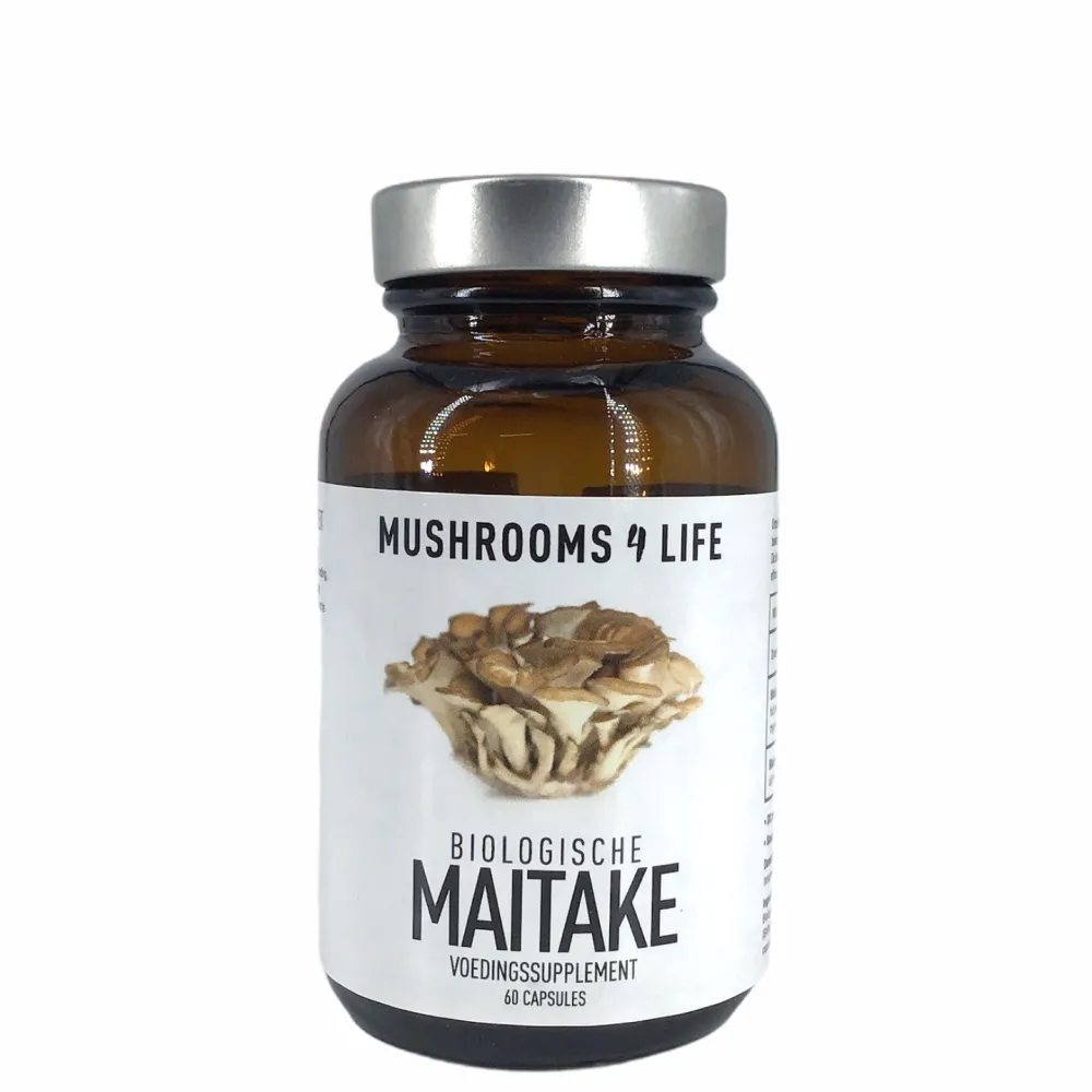 Mushrooms4Life Paddenstoelen>Maitake - Organische Paddenstoel - 60caps - BIO