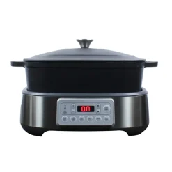 Wartmann Slowcooker / Multicooker|Braadpan>Multicooker / Slowcooker - Gietijzer - Zwart - 5,5l