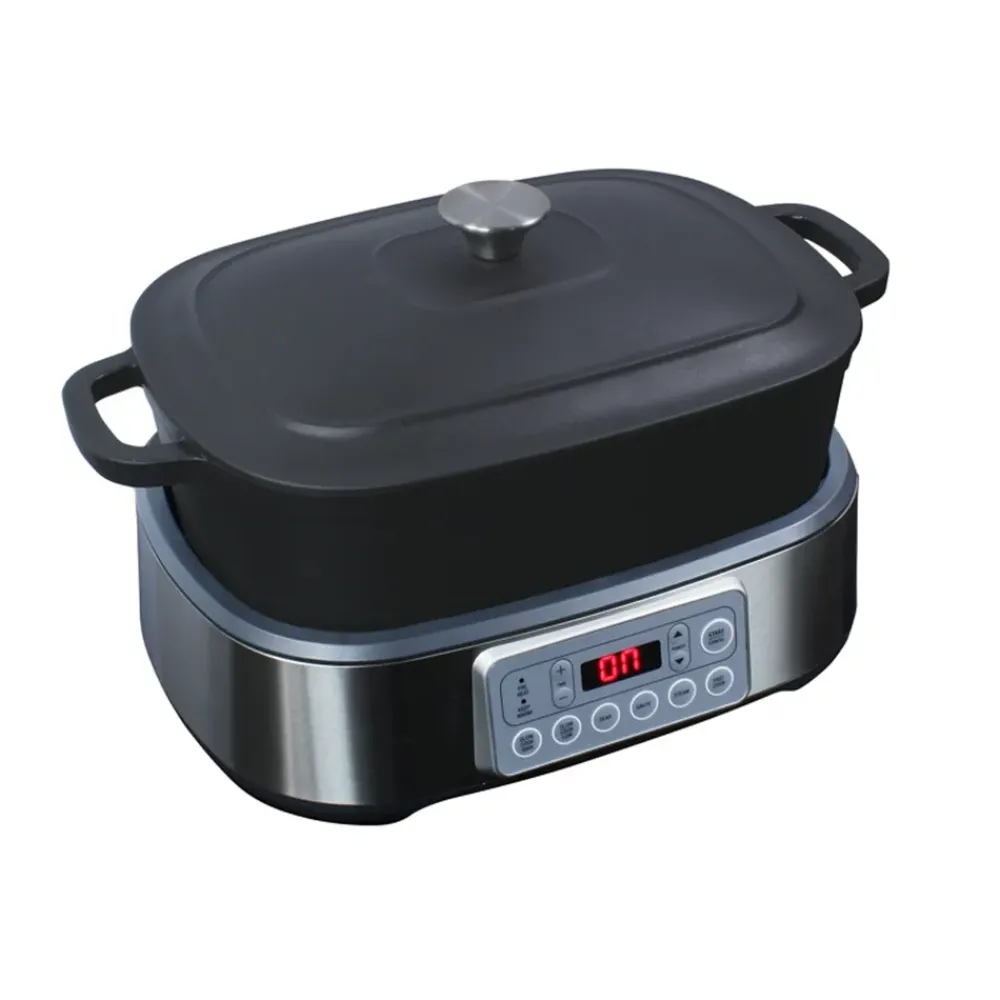 Wartmann Slowcooker / Multicooker|Braadpan>Multicooker / Slowcooker - Gietijzer - Zwart - 5,5l