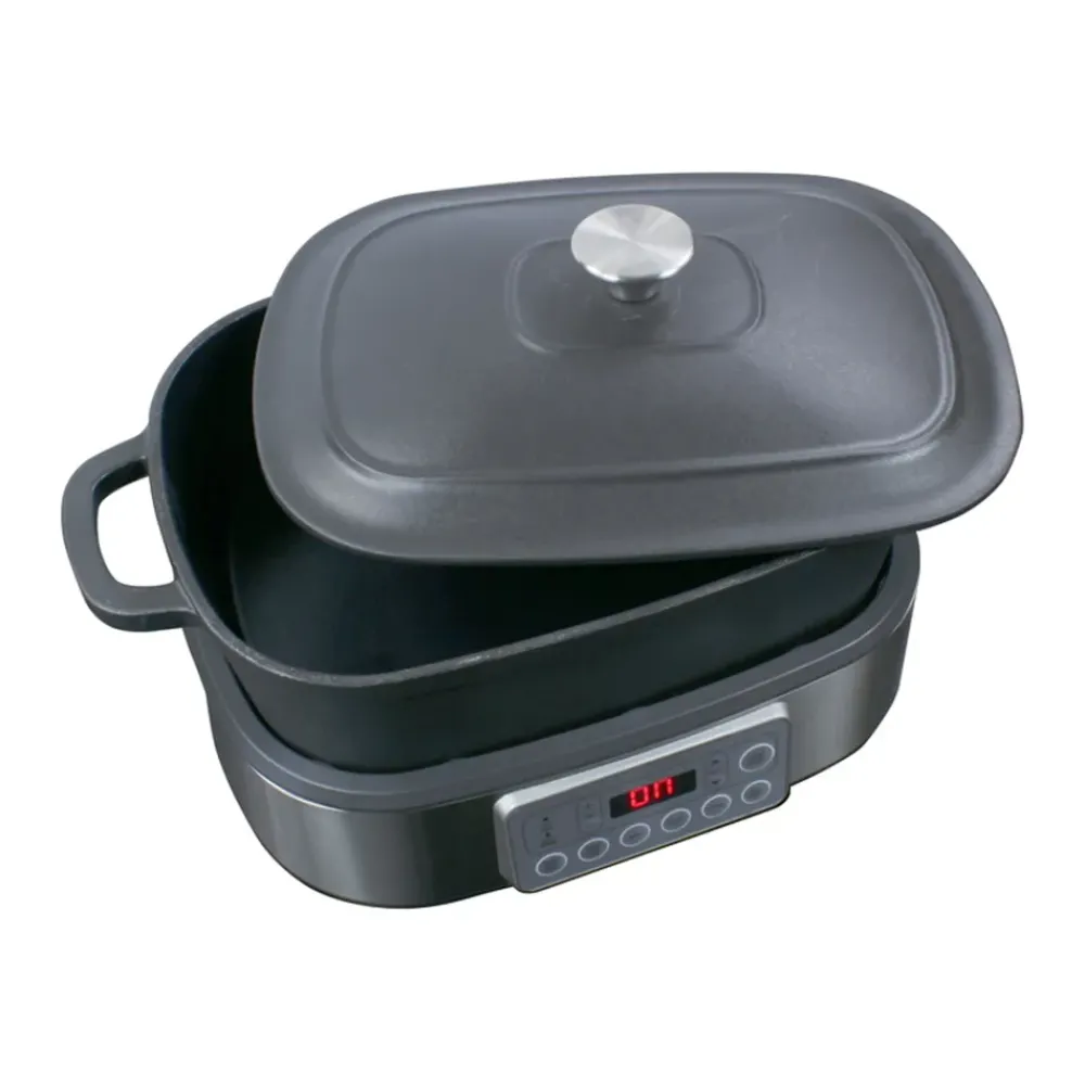 Wartmann Slowcooker / Multicooker|Braadpan>Multicooker / Slowcooker - Gietijzer - Zwart - 5,5l