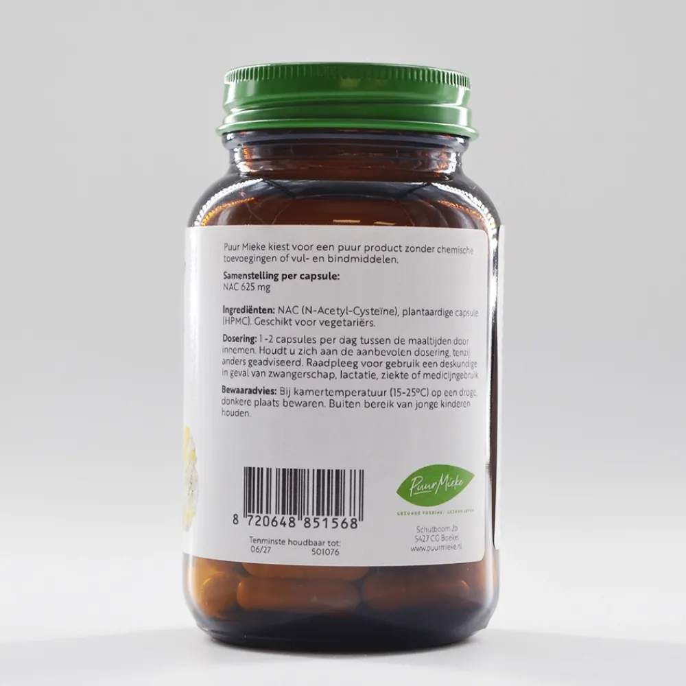 Puur Mieke Stress|Specials>NAC - 625mg - 80 caps