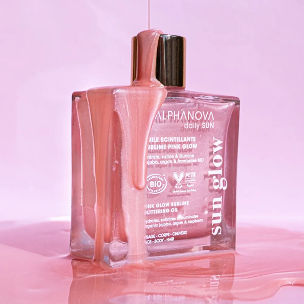 Alphanova Lichaamsverzorging>Pink Glow Glittering Oil - 50ml