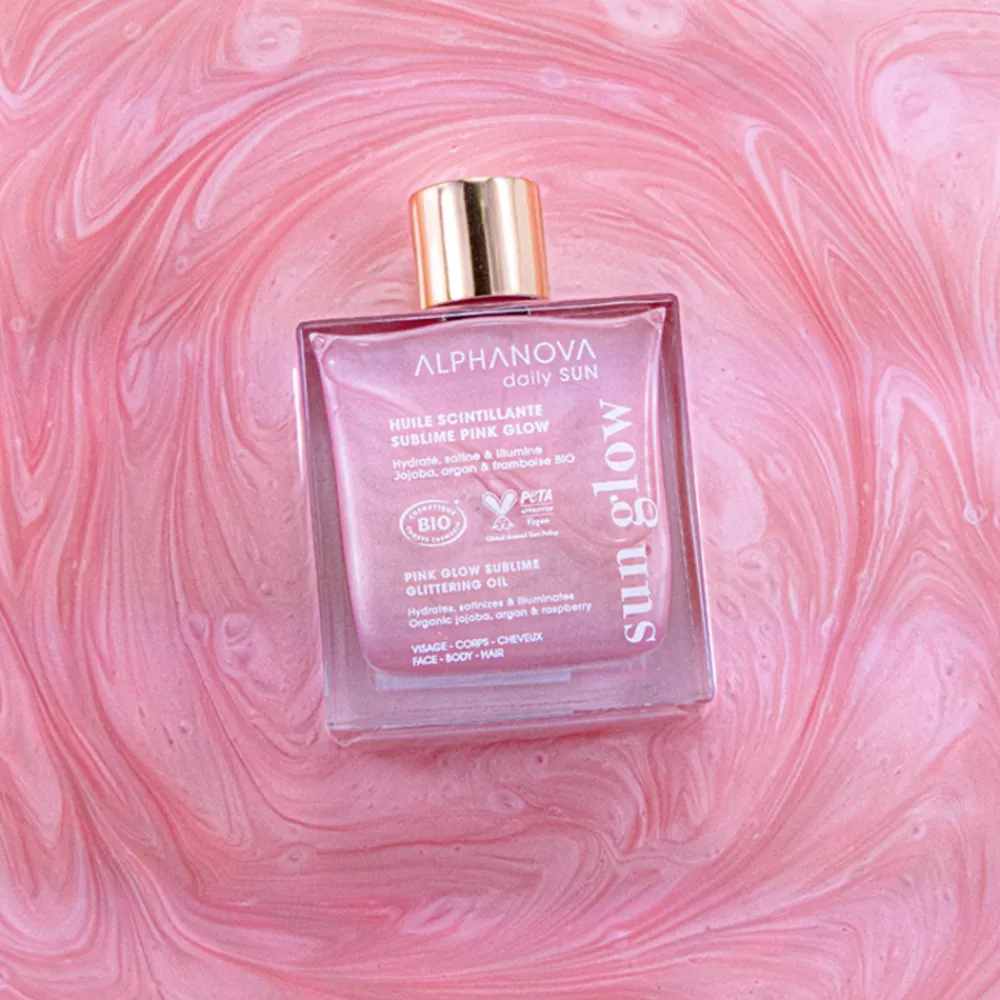 Alphanova Lichaamsverzorging>Pink Glow Glittering Oil - 50ml