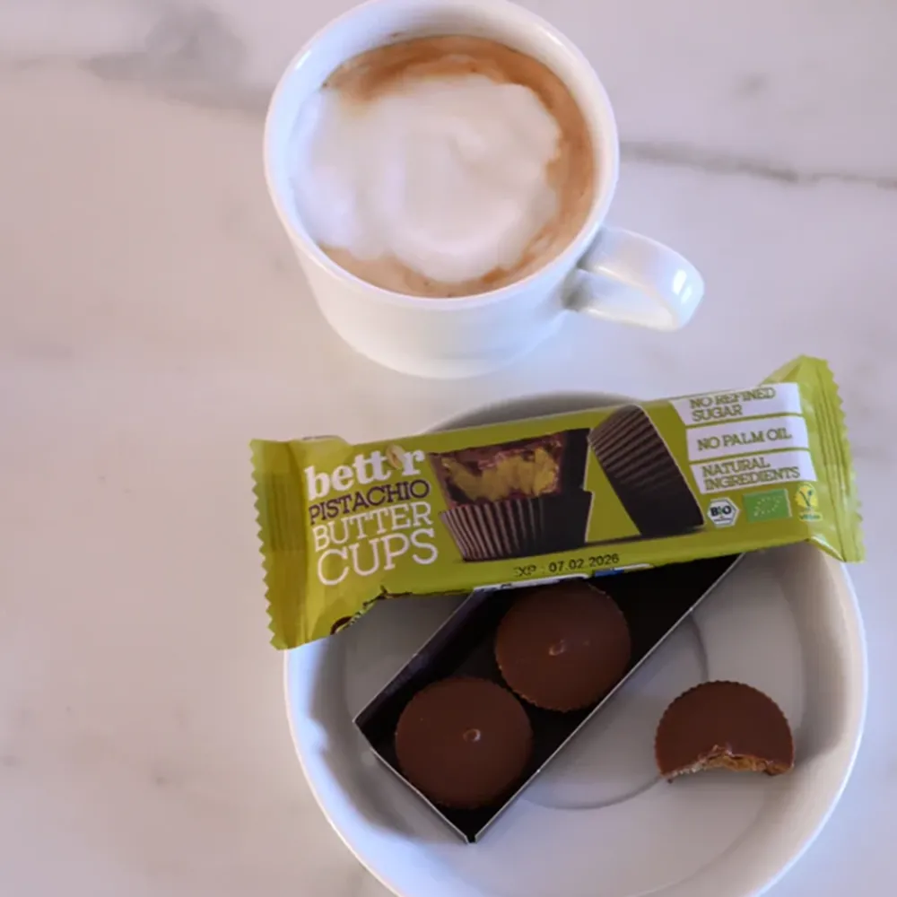 Bett'r Chocolade>Pistache Butter Cups - 39g - BIO