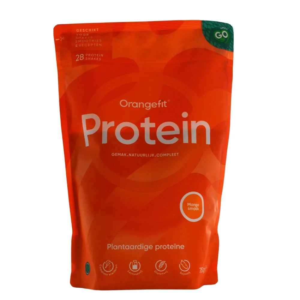 Orangefit Spieren|Proteïne Poeder>Protein Mango met Zoetstoffen uit Stevia - 750g