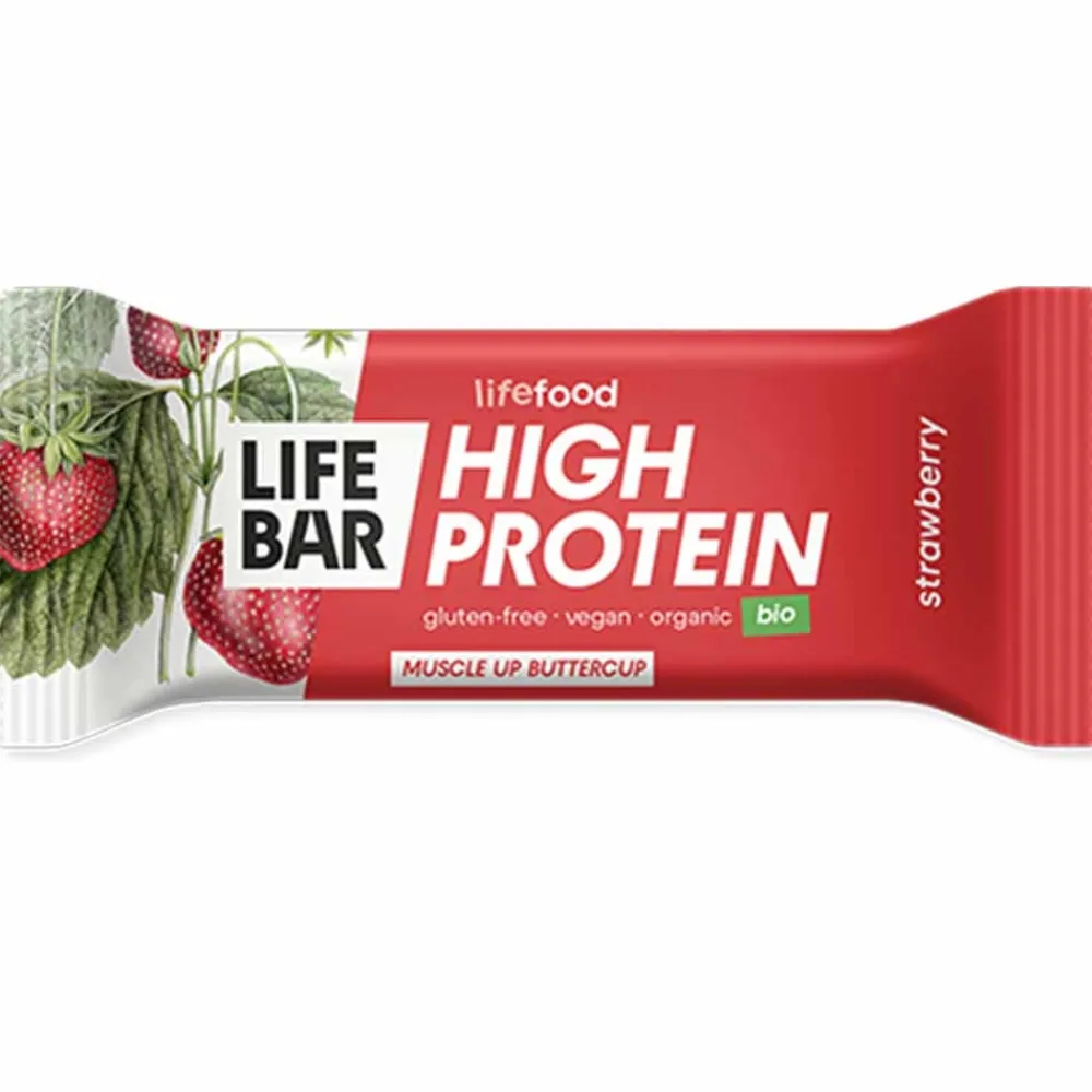 Lifefood Repen>Proteïnereep Aardbei - 40g - BIO