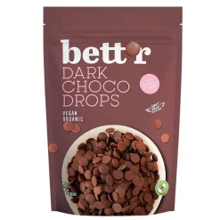 Bett'r Chocolade|Chocolade Druppels>Pure Chocolade Druppels - 200g - BIO