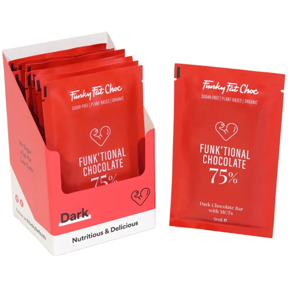 Funky Fat Choc Chocolade|Snacks>Pure Chocolade met MCT - BIO
