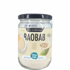 Terrasana Zoetstoffen|Zoetstof Poeder>RAW Baobab Poeder (in glas) 190g - BIO