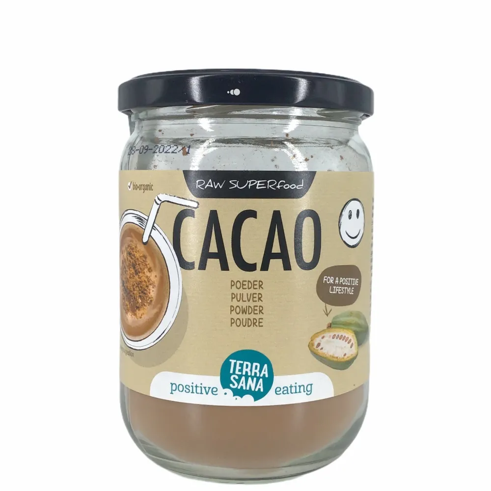 Terrasana Stress|Cacao>RAW Cacaopoeder 160g - BIO
