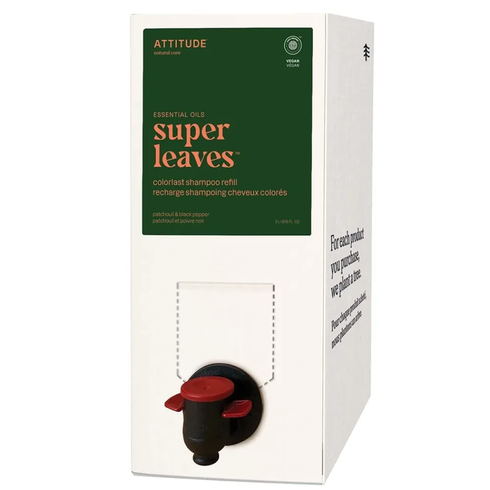 ATTITUDE Haarverzorging/Shampoo En Conditioner|Shampoo>Refill - Shampoo Kleurbehoud - Patchouli & Zwarte Peper - 2000ml