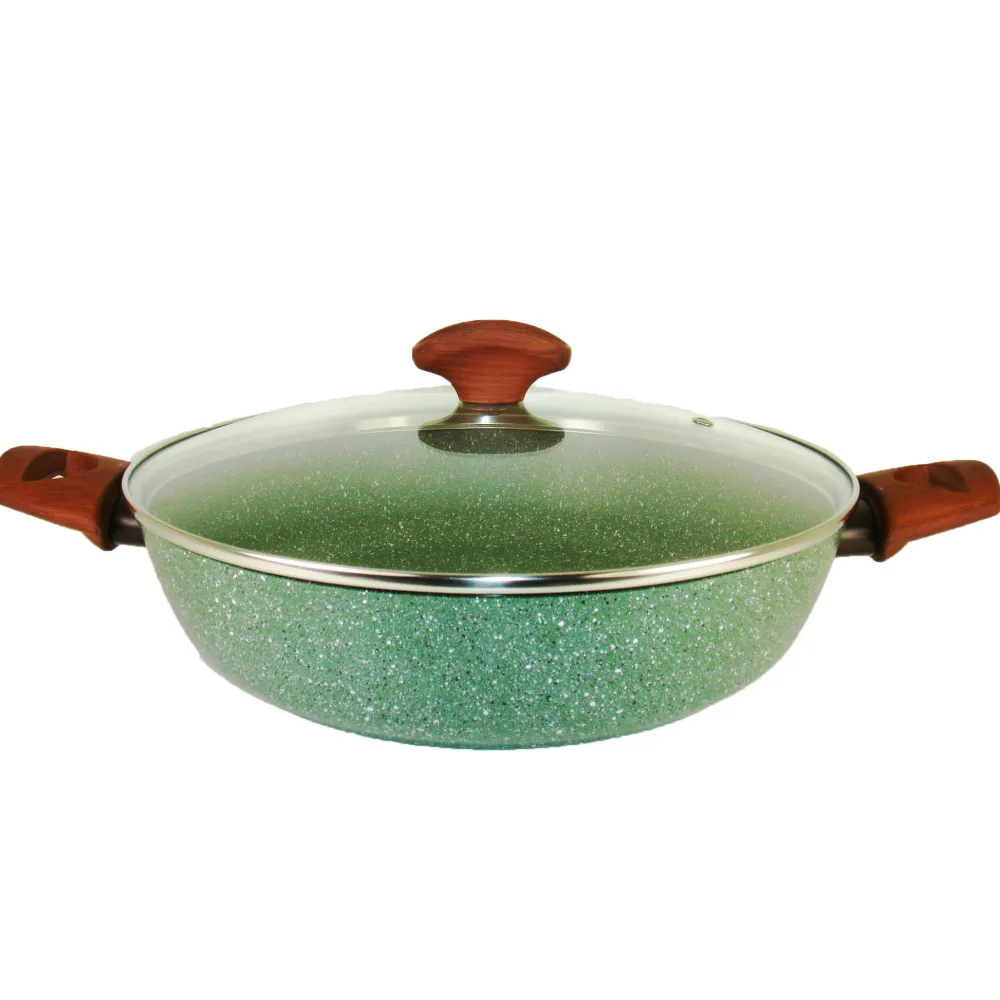 Natura Induction Hapjespan Zonder Teflon>Serveer-/hapjespan 28cm met 2 grepen - VegeTek