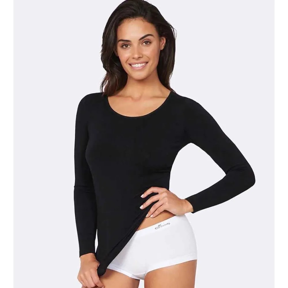 Boody Shirts>Shirt met Lange Mouwen - Zwart