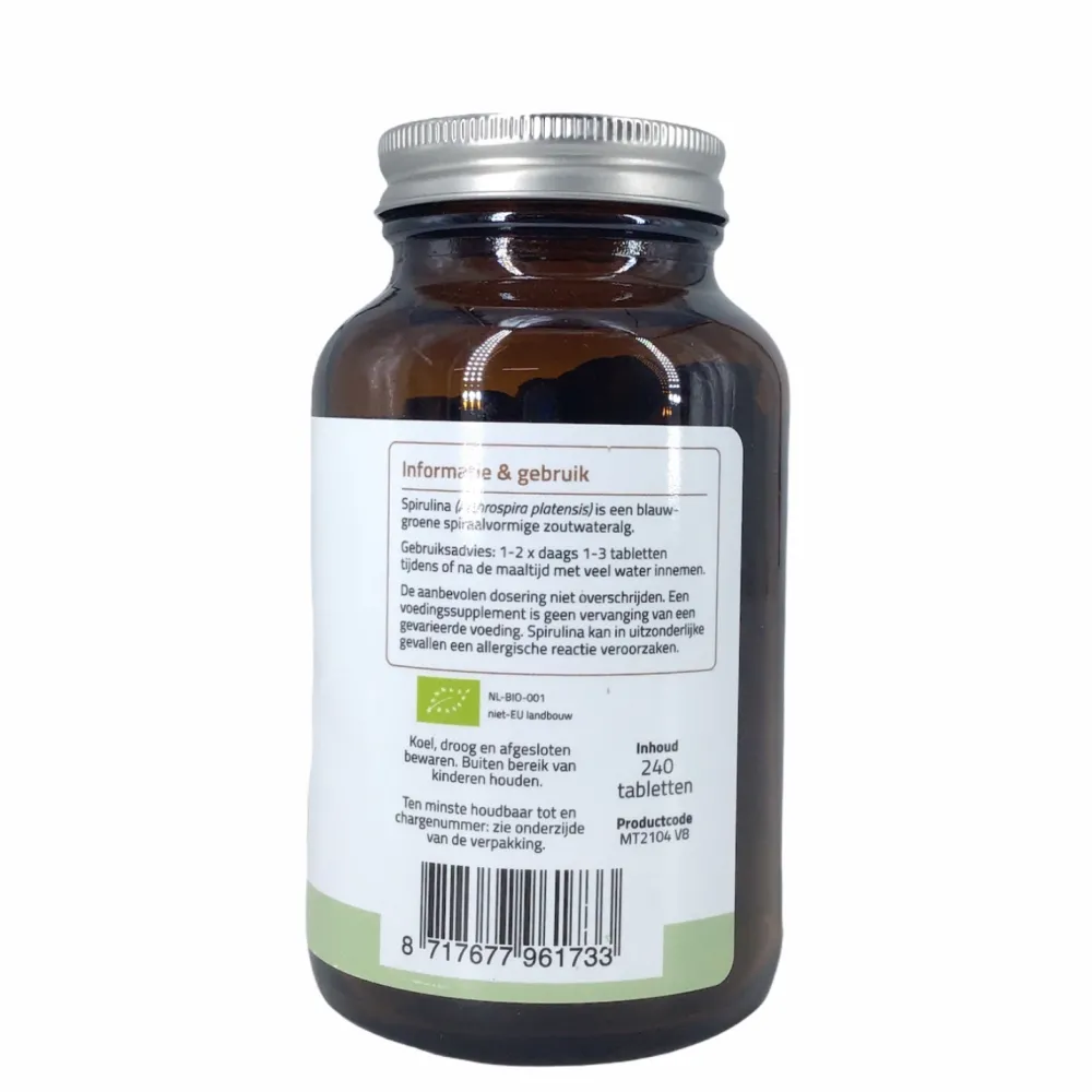 Mattisson Specials|Algen En Zee>Spirulina - Arthrospira platensis - (240 tabletten) 500mg - BIO
