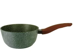 Natura Induction Kookpan>Steelpan 18cm met hout-look greep - VegeTek