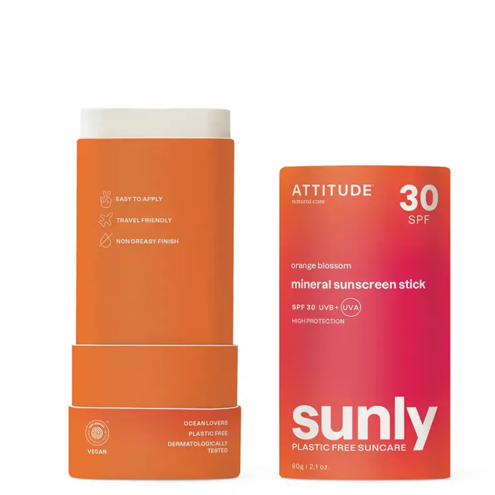 ATTITUDE Zonnebrand>Sunly Zonnebrandstick SPF30 - Oranjebloesem - 60g