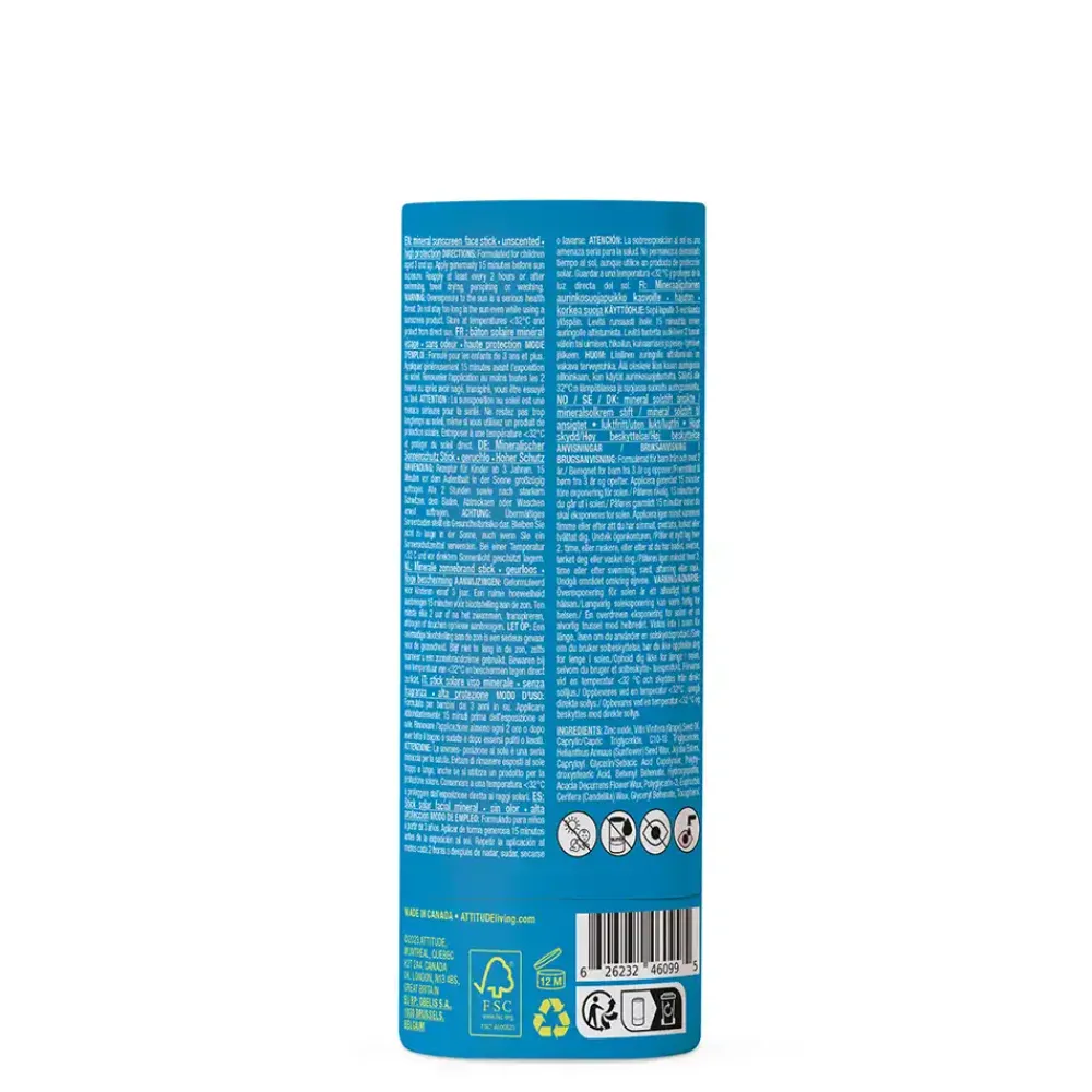 ATTITUDE Zonnebrand|Zonbescherming>Sunly Zonnebrandstick SPF30 KIDS - Ongeparfumeerd