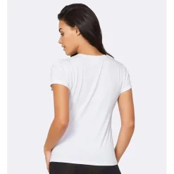 Boody Shirts>T-shirt Dames met ronde hals - wit