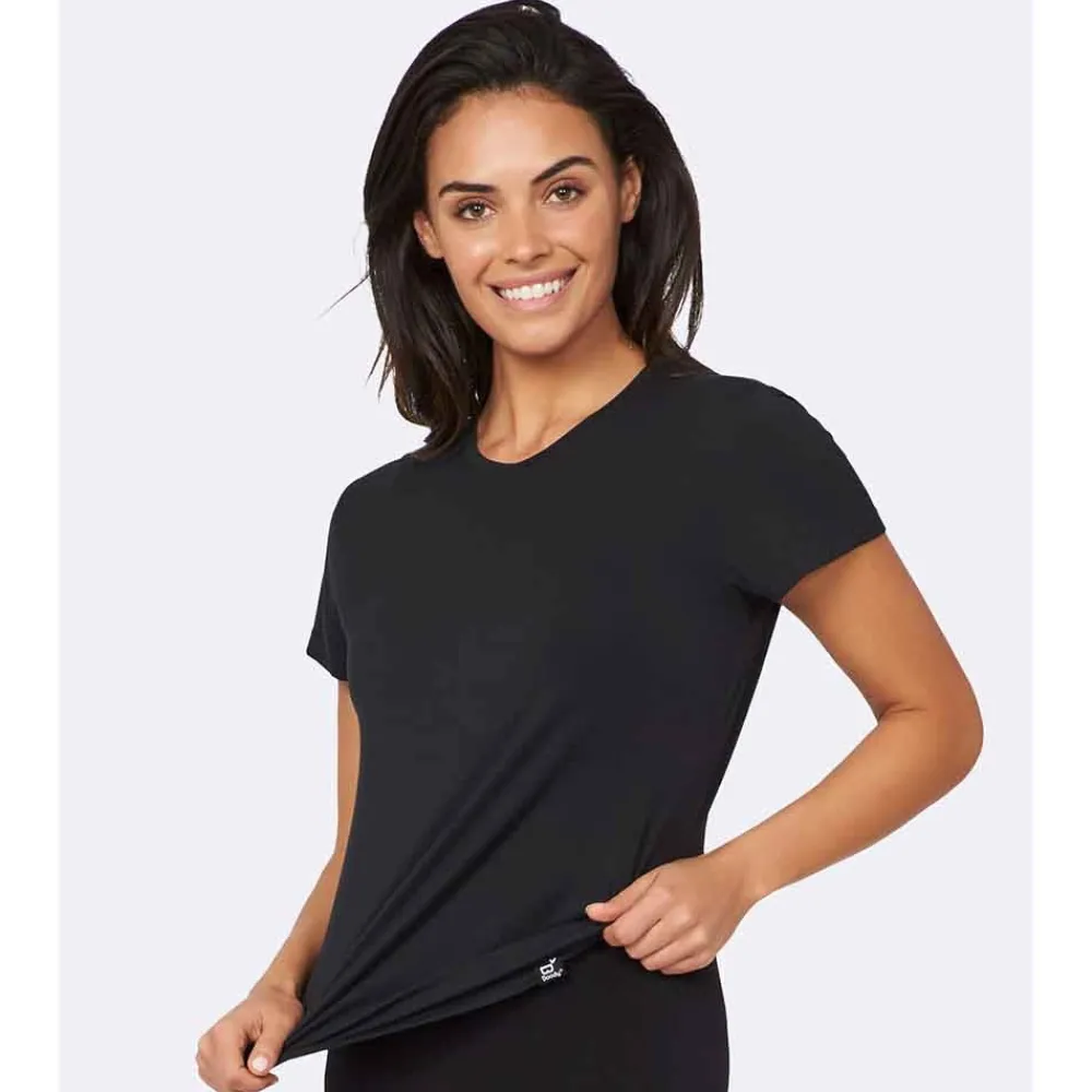 Boody Shirts>T-shirt Dames met ronde hals - zwart