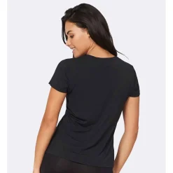 Boody Shirts>T-shirt Dames met ronde hals - zwart