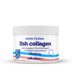 Arctic Blue Eiwit Collageen|Gehydrolyseerd Collageen>Viscollageen poeder - Aardbei - 150g