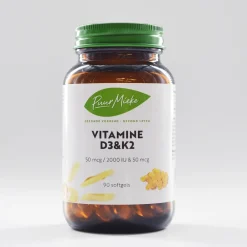Puur Mieke Spieren|Immuunsysteem>Vitamine D3 en K2 - 2000 IU en 50mcg - 90 softgels