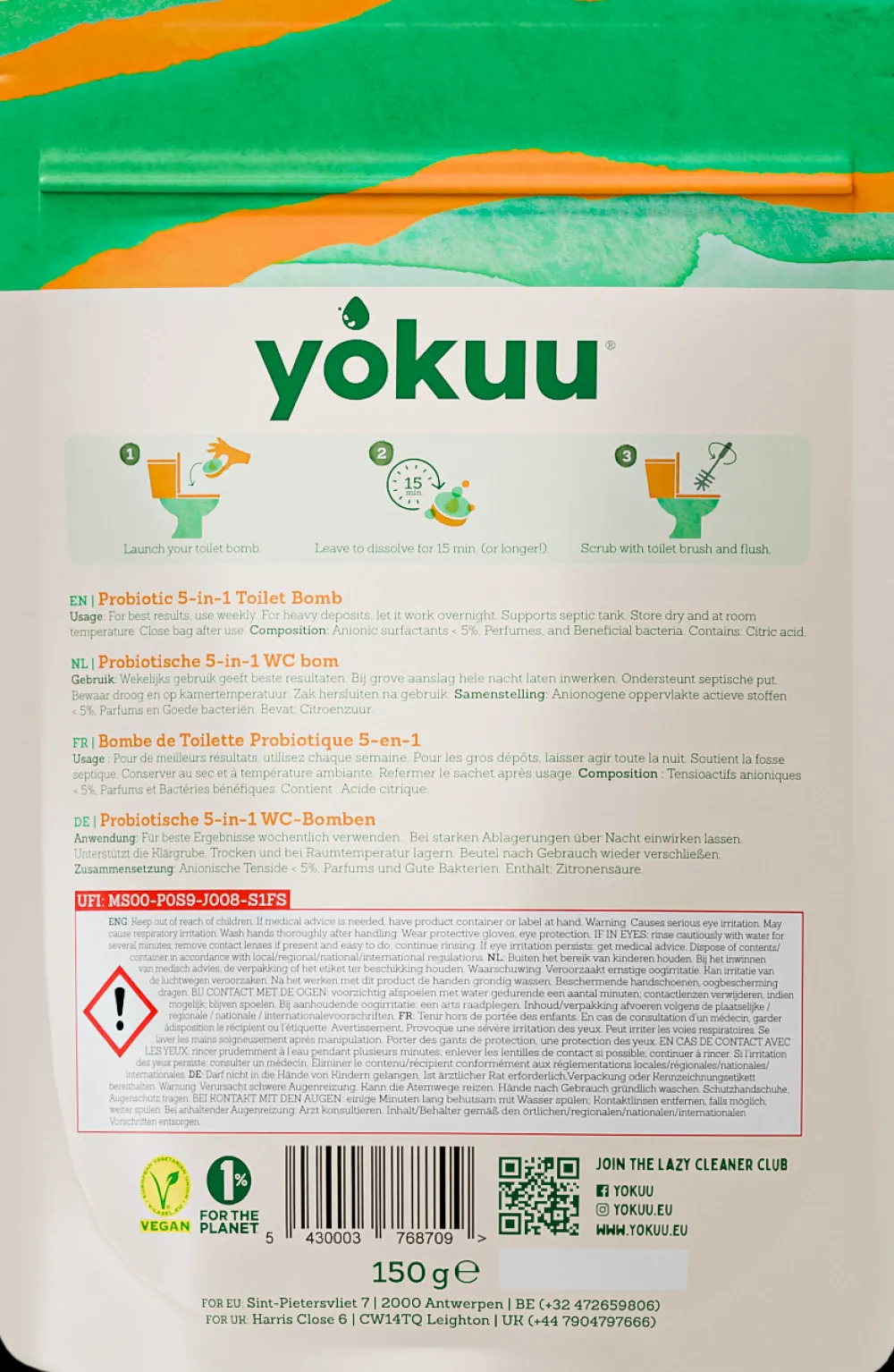 YOKUU Schoonmaakproducten>WC Tablet Eucalyptus & Mint