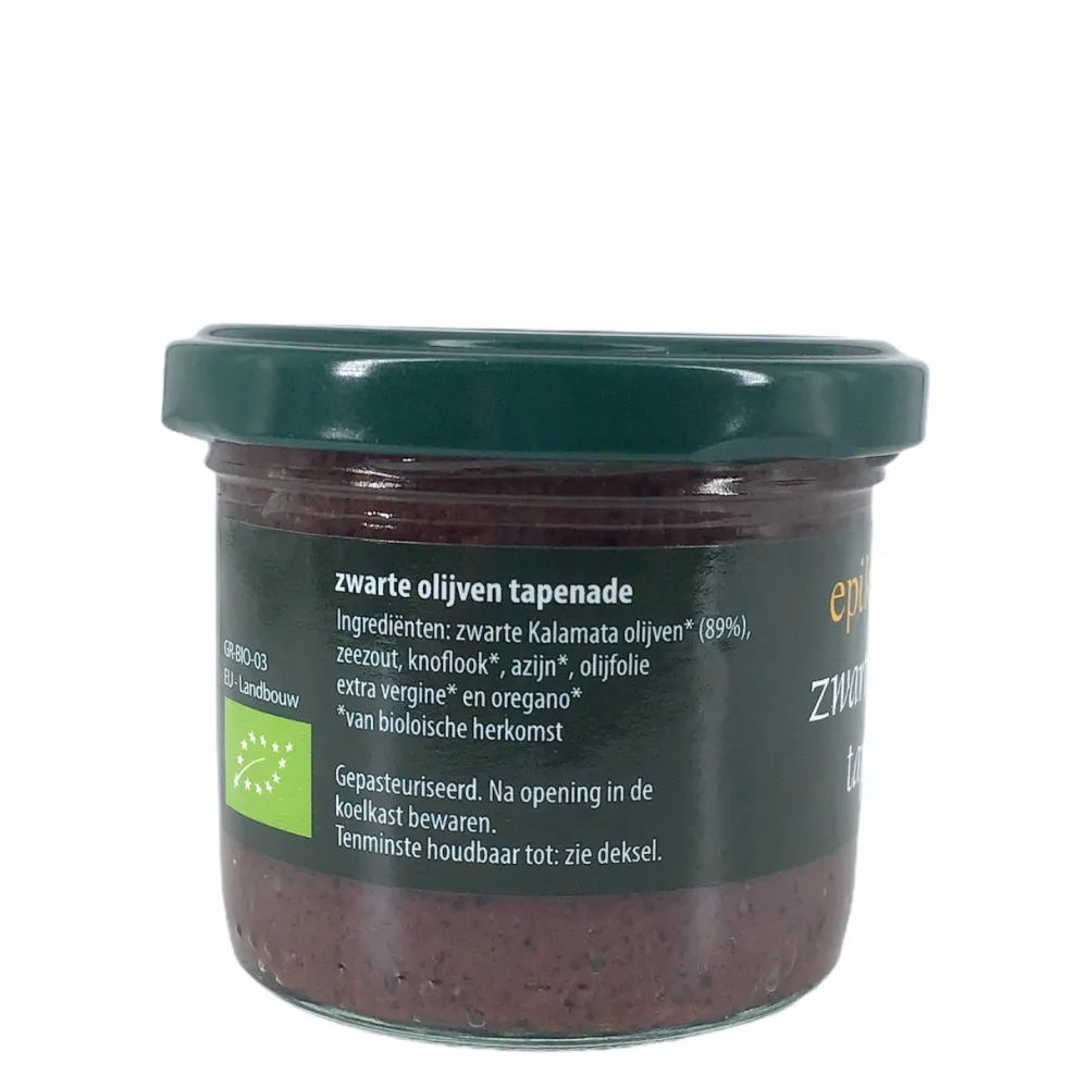 Epikouros Pesto & Tapenade|Paleo Aip>Zwarte olijven tapenade 100g - BIO