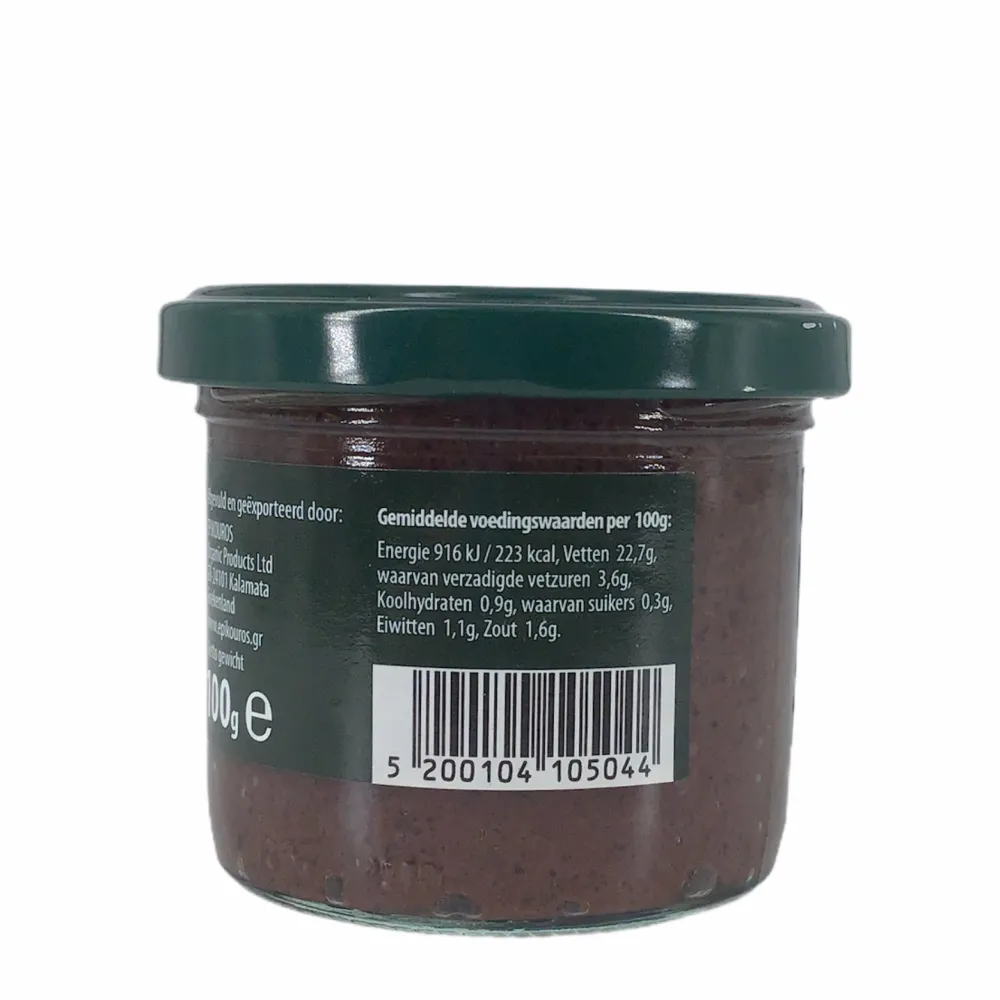 Epikouros Pesto & Tapenade|Paleo Aip>Zwarte olijven tapenade 100g - BIO
